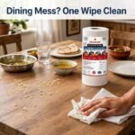Heavy Duty Non-Woven Kitchen Cleaning Cloth Roll, Reusable and Washable, Highly Absorbent, Soft and Skin-Friendly, White, Multi-Purpose Household Cleaning Roll, Dusting Cloth - Image 2