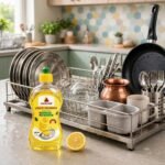 Dishwash Liquid Gel Lemon, With Lemon Fragrance, Leaves No Residue, Grease Cleaner For All Utensils, 500 ml Bottle - Image 7