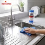 HOUSKASE Washable & Reusable Kitchen Towel Roll | 50 pulls per roll | Kitchen Towel Roll | Non Woven Fabric | Color Blue - Image 9