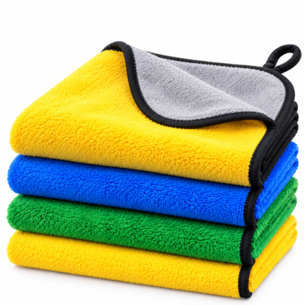 MICROFIBER CLEANING CLOTH FOR CAR AND BIKE| 800 GSM| 40*40 cms Size| EXTRA THICK FABRIC