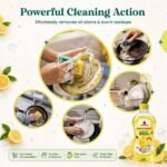 Dishwash Liquid Gel Lemon, With Lemon Fragrance, Leaves No Residue, Grease Cleaner For All Utensils, 500 ml Bottle - Image 3
