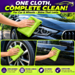PACK OF 4-Houskase Cleaning Combo Pack of 4 | 3 Ultra Non-Woven Cleaning Cloth Rolls & 1 Pack of 4 Multipurpose Cloths | Kitchen, Car & Home Cleaning Kit - Image 5