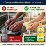 Dishwash Liquid Gel Lemon, With Lemon Fragrance, Leaves No Residue, Grease Cleaner For All Utensils, 500 ml Bottle - Image 5