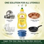 Dishwash Liquid Gel Lemon, With Lemon Fragrance, Leaves No Residue, Grease Cleaner For All Utensils, 500 ml Bottle - Image 6