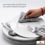 Kitchen Cleaning Towel Roll | Soft Touch | 130 Sheets Per Roll | Washable and Reusable, High Absorbency Multipurpose Household Cleaning Cloths | Grey Color - Image 8