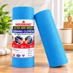 PACK OF 4-Houskase Cleaning Combo Pack of 4 | 3 Ultra Non-Woven Cleaning Cloth Rolls & 1 Pack of 4 Multipurpose Cloths | Kitchen, Car & Home Cleaning Kit - Image 2