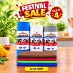 PACK OF 4-Houskase Cleaning Combo Pack of 4 | 3 Ultra Non-Woven Cleaning Cloth Rolls & 1 Pack of 4 Multipurpose Cloths | Kitchen, Car & Home Cleaning Kit